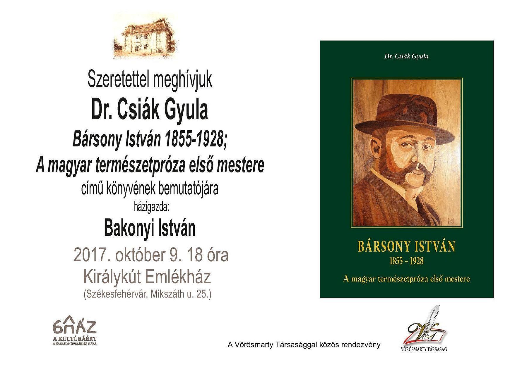 A magyar természetpróza első mestere - könyvbemutató a Királykút Emlékházban